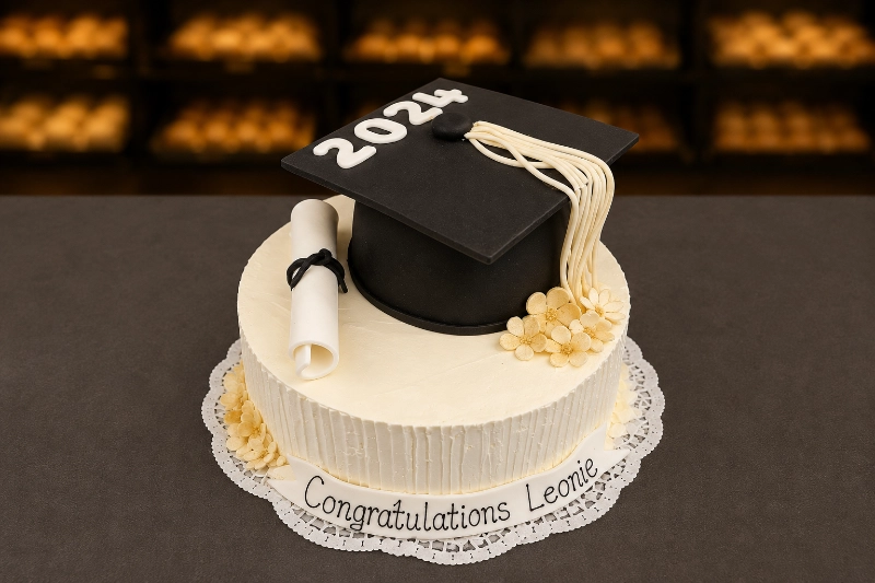Individuelle Torte zum Schulabschluss von der Bäckerei Weindl